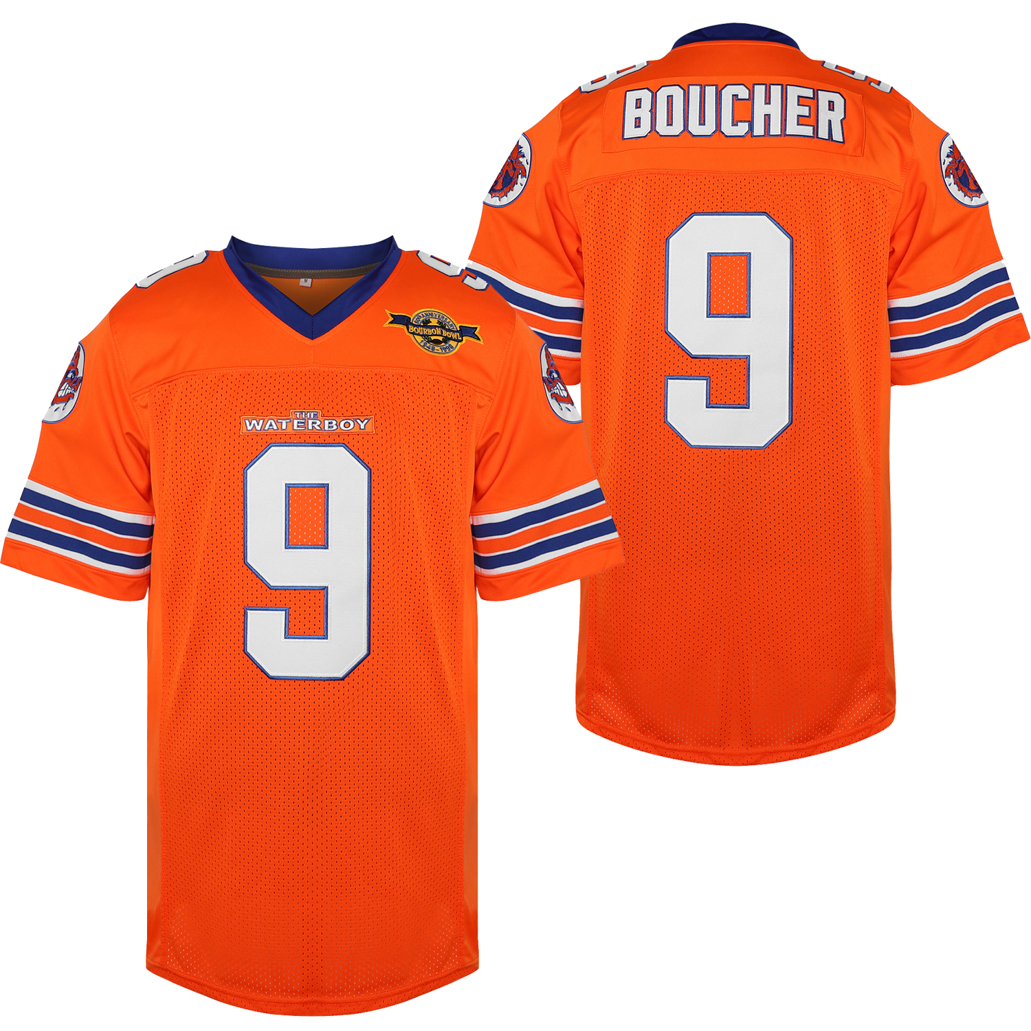 Maillot de football pour hommes The Waterboy Movie 9 Bobby Boucher Tous les maillots de football rétro cousus Blanc Orange Expédition rapide S-XX