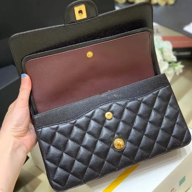 10A Designer bag Mirror quality Classic Caviar Flap Bag Designer Women Cross Body Bags A01112 Luxuries Designers Shoulder Handbag 25.5CM With Box C002 