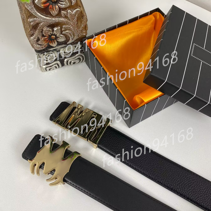 Fashion designer belt for mens belts amiami casual womans belts classic versatile waistband genuine leather 3.8cm Cintura ceintures minimalist ve