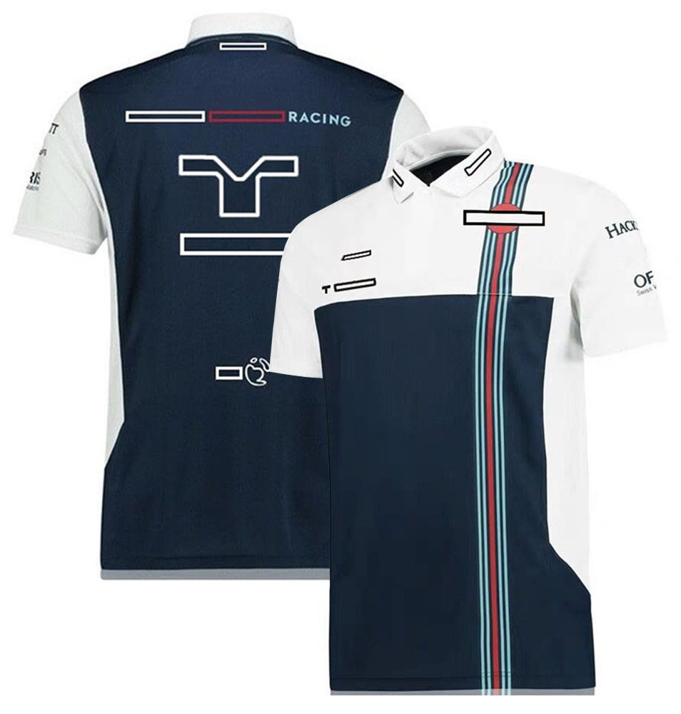 2023 f1 racing suit new short-sleeved T-shirt casual breathable loose sports lapel racing suit custom polo shirt