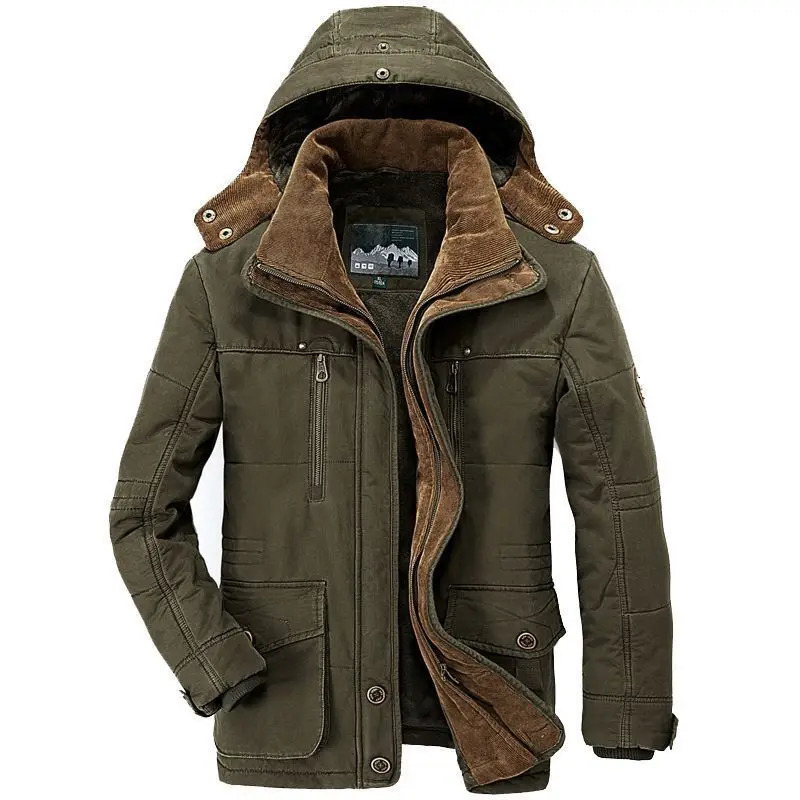 Male Casual High Quality Long Winter Coats Mens Jacket Warm Hooded Thick Coat Cargo Overcoat Thermal Parka Men 241121Z