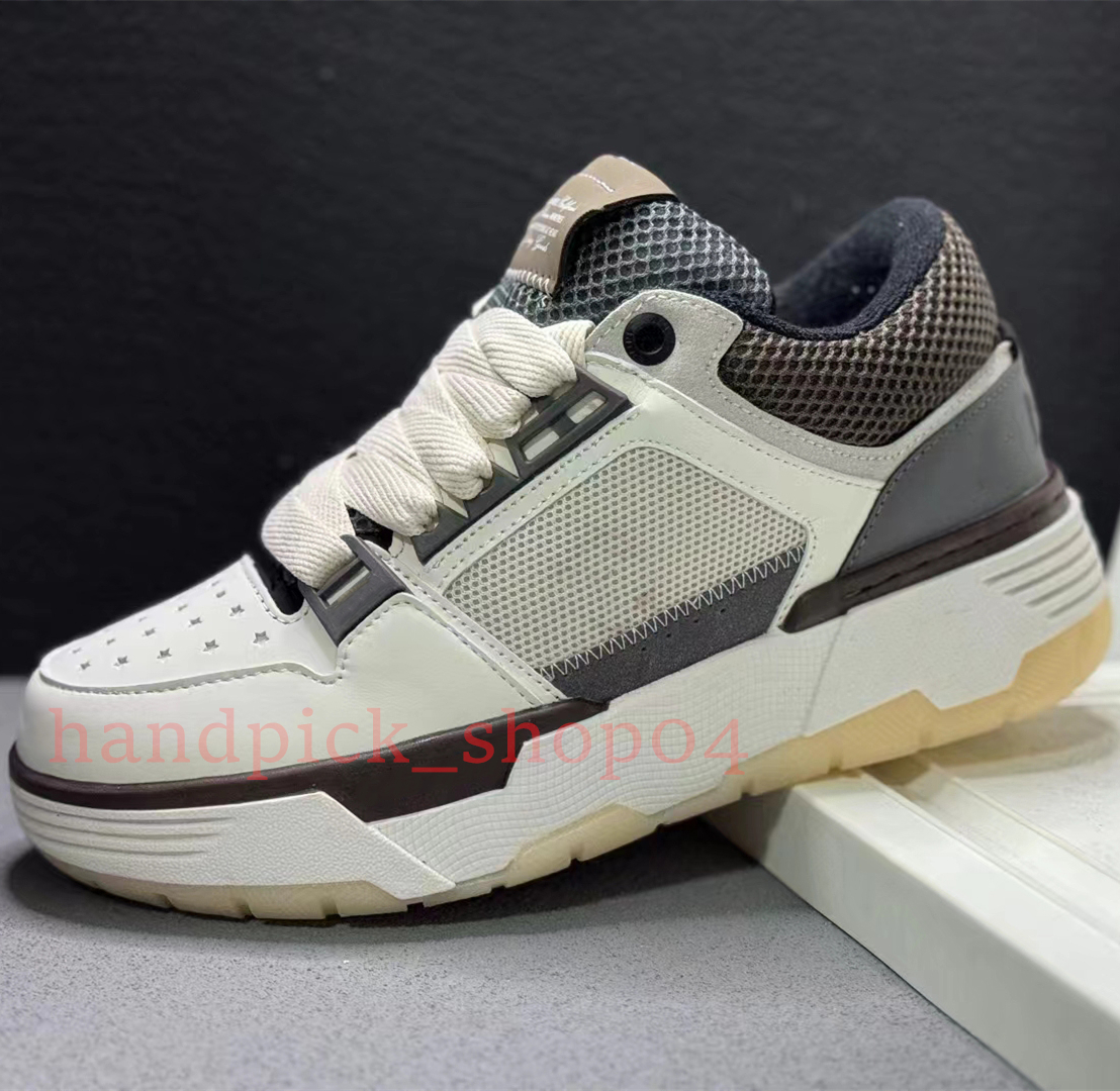 MA-1 MA-2 Lace-Up Pain Sneaker Chaussures de luxe Designers Mens Women Platform Chaussures Mesh Leather Stadium Hardware-Logo Le cuir extérieur T
