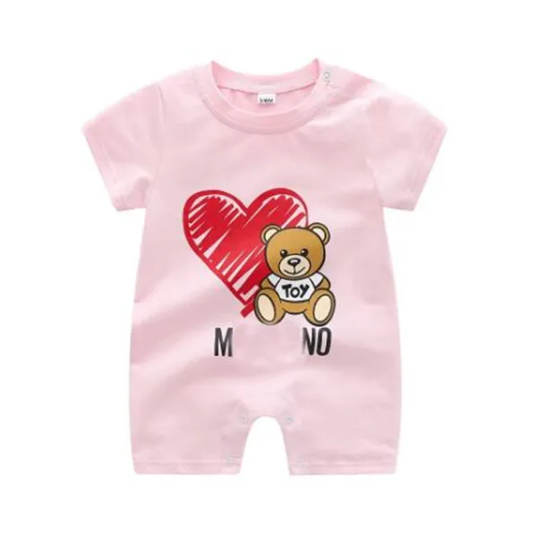 Baby Rompers Girl Summer Short Sleeved Old Flowers Climbing Newborn Boy Clothes Cotton Jumpsuit Children Rompers-image-969036353