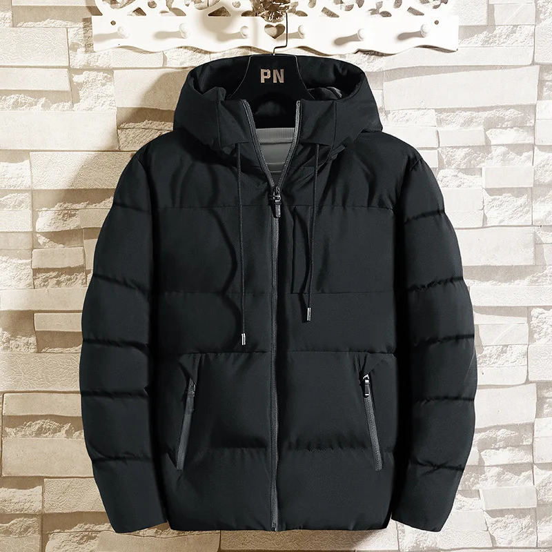 Mens Cotton Parkas Jacket Autumn Winter Sports and Leisure Windproof Warm Thick Trendy Hooded Bread 241121Z