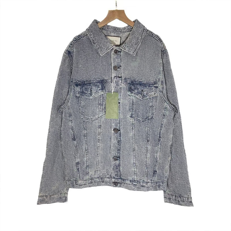 Mens Jeans Jacket Coat Denims Man Coats Designer Embroidery Long Sleeves Outwears Lepel Neck Jackets Outfit Streetwears Tops Asian Size M-3XL-image-968971804