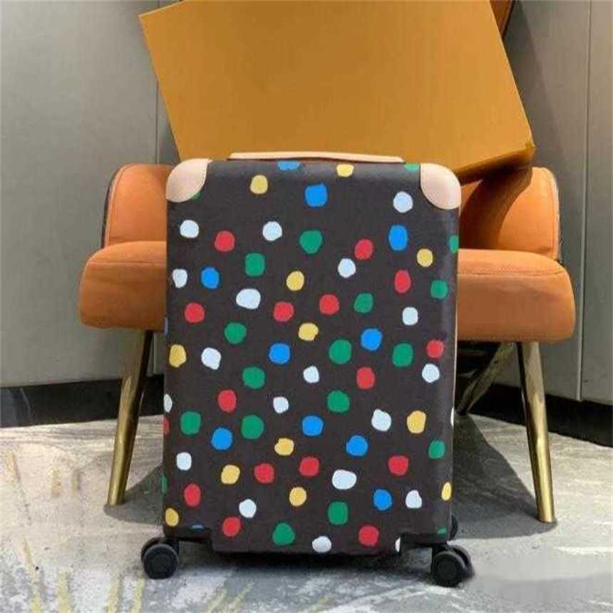 Painted-Horizon Dots Print Suitcases Designer Brand Traveling Cases Trolley Rolling Luggage Pouch Boarding Travel Luggages Duffel Bags Organizer-image-970005399