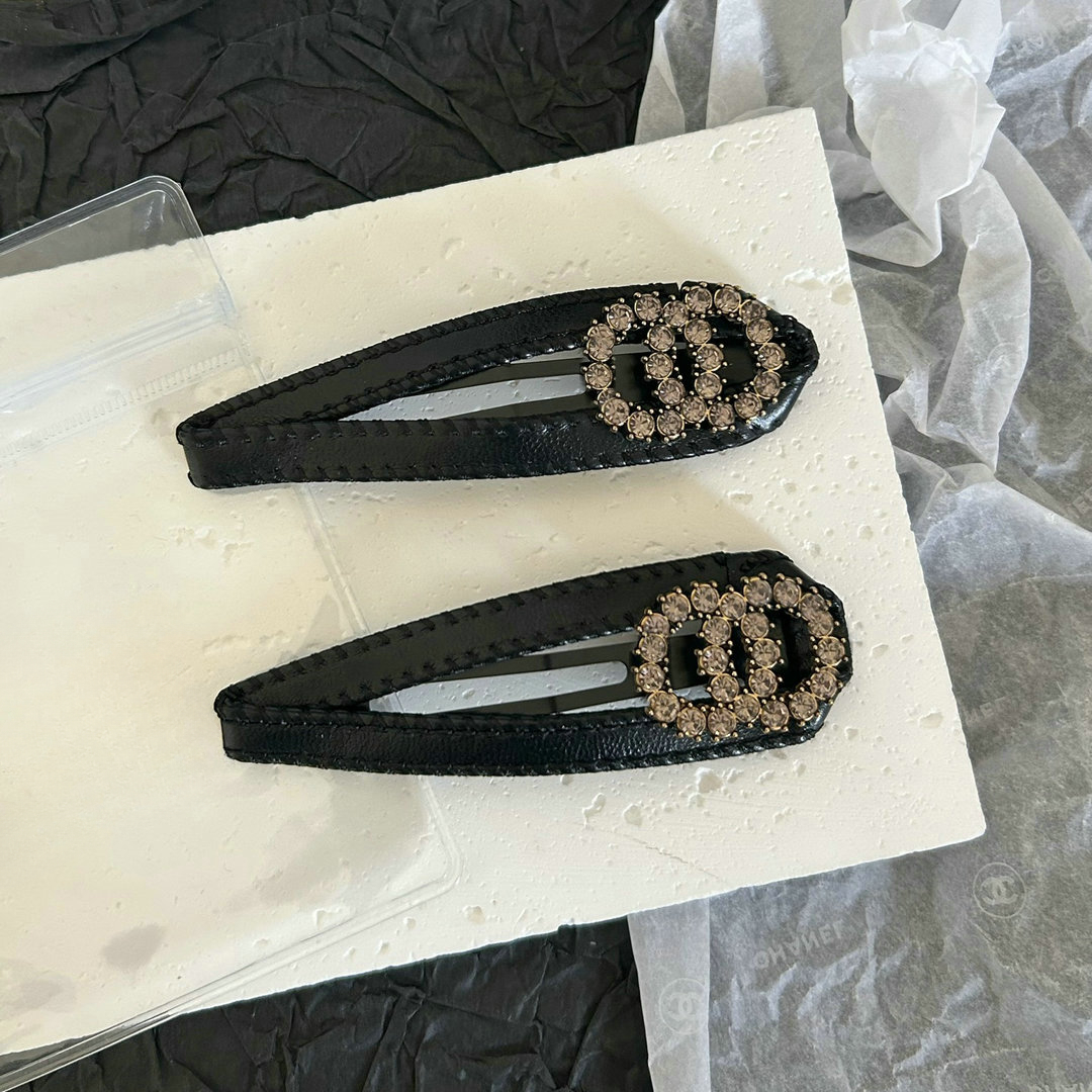 2Pcs/Pair Designer Hair Clips Barrettes Women Jewelry Fashion Elastic Hair Bands Hairpin Headwear Hairs Accessories-image-1038773409