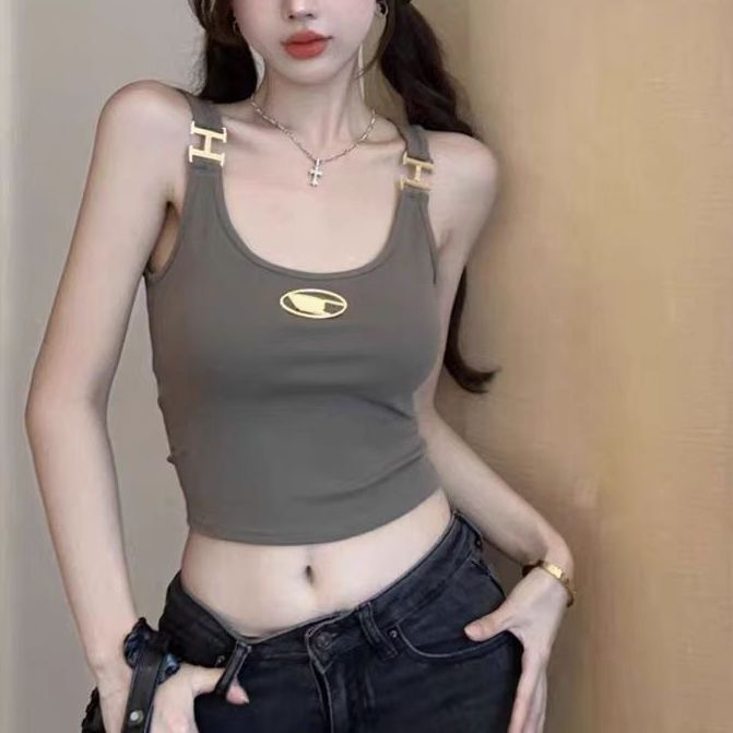 Designer work strap Tanks Women Camis With chest pads Wearing top for woman tanks slimming Underlay with a bra Tees-image-969351292