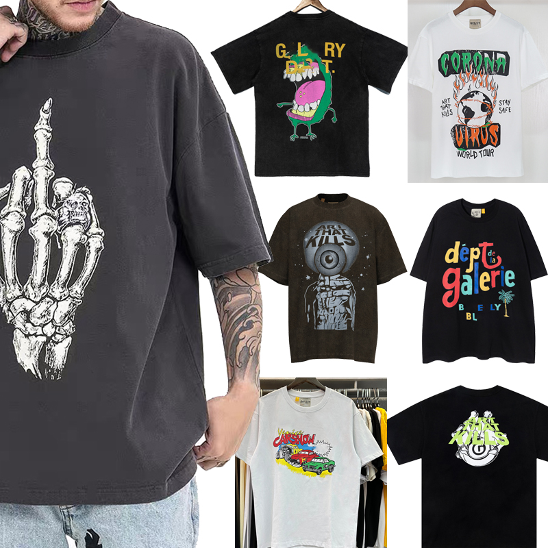 Designer Men's tshirt Summer new fashion trend T-shirt printed round neck cotton short sleeve t-shirt artistic sense-image-969361607