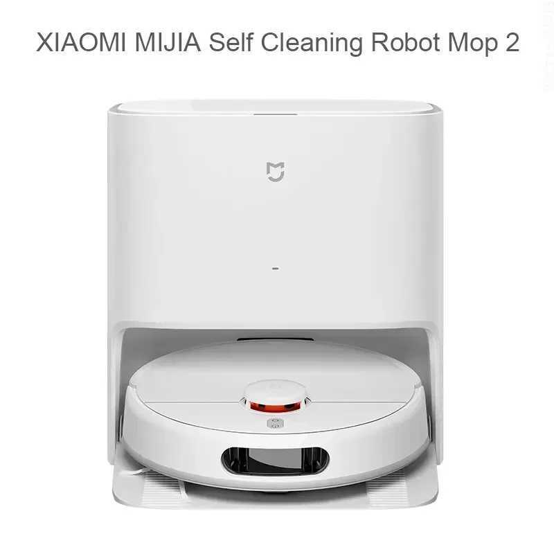 Robot Vacuum Cleaners MIJIA Self Cleaning Robot Vacuum Cleaners Mop 2 Smart Home Sweeping High Speed Rotary Scrubbing 5000PA Cyclone Suction S241-image-1034755014