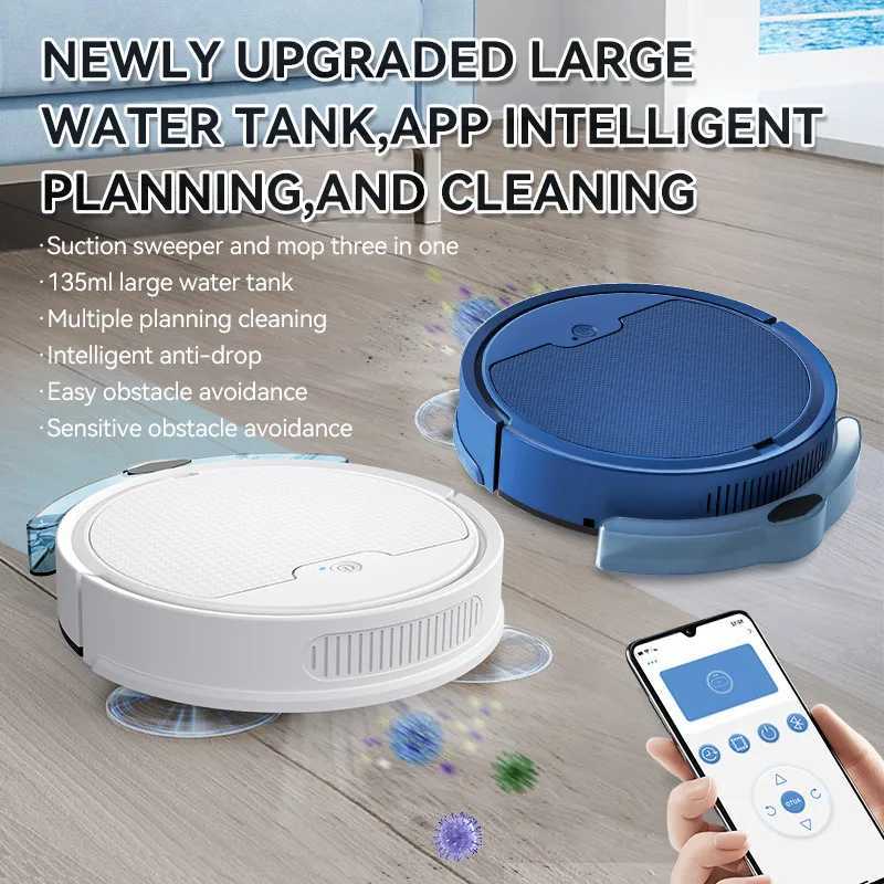Robot Vacuum Cleaners New 3 In 1 Sweeping and Vacuuming Wireless Vacuum Cleaner Smart Sweeping Robot Home Sweeper Sweeping Robots For Home S24112-image-1034895297