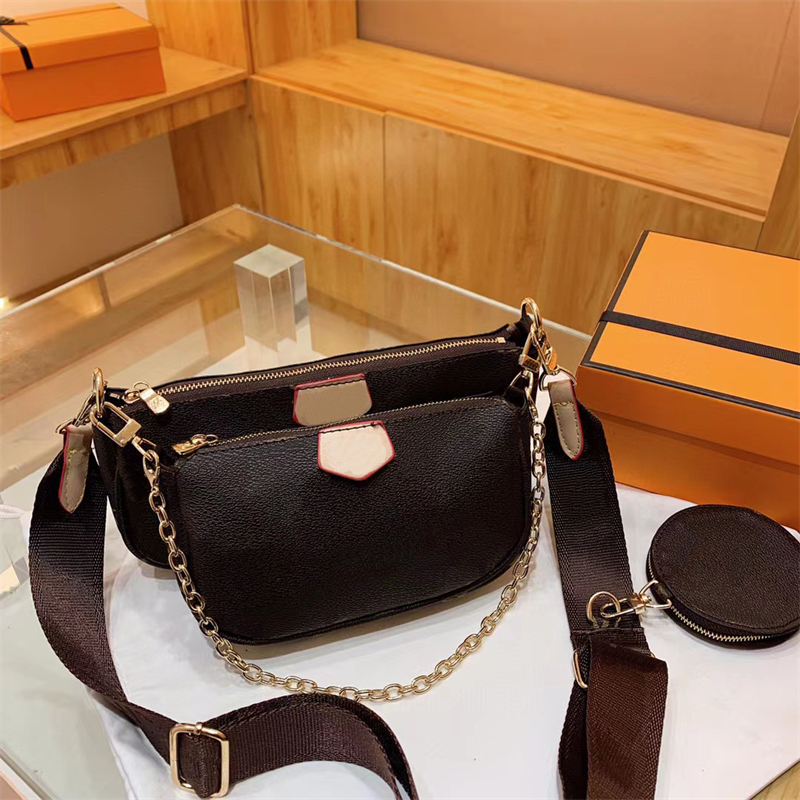 Sac pochette designer sacs de corps crossbody femmes 3 pagins de set Cross Cross avec un sac à main 12 couleurs L448949