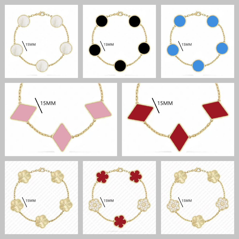 charms bracelets luxury designer jewelry women bracelet designer stainless steel jewelry mother of pearl onyx diamond bracelet clover bracelet bi-image-997683182