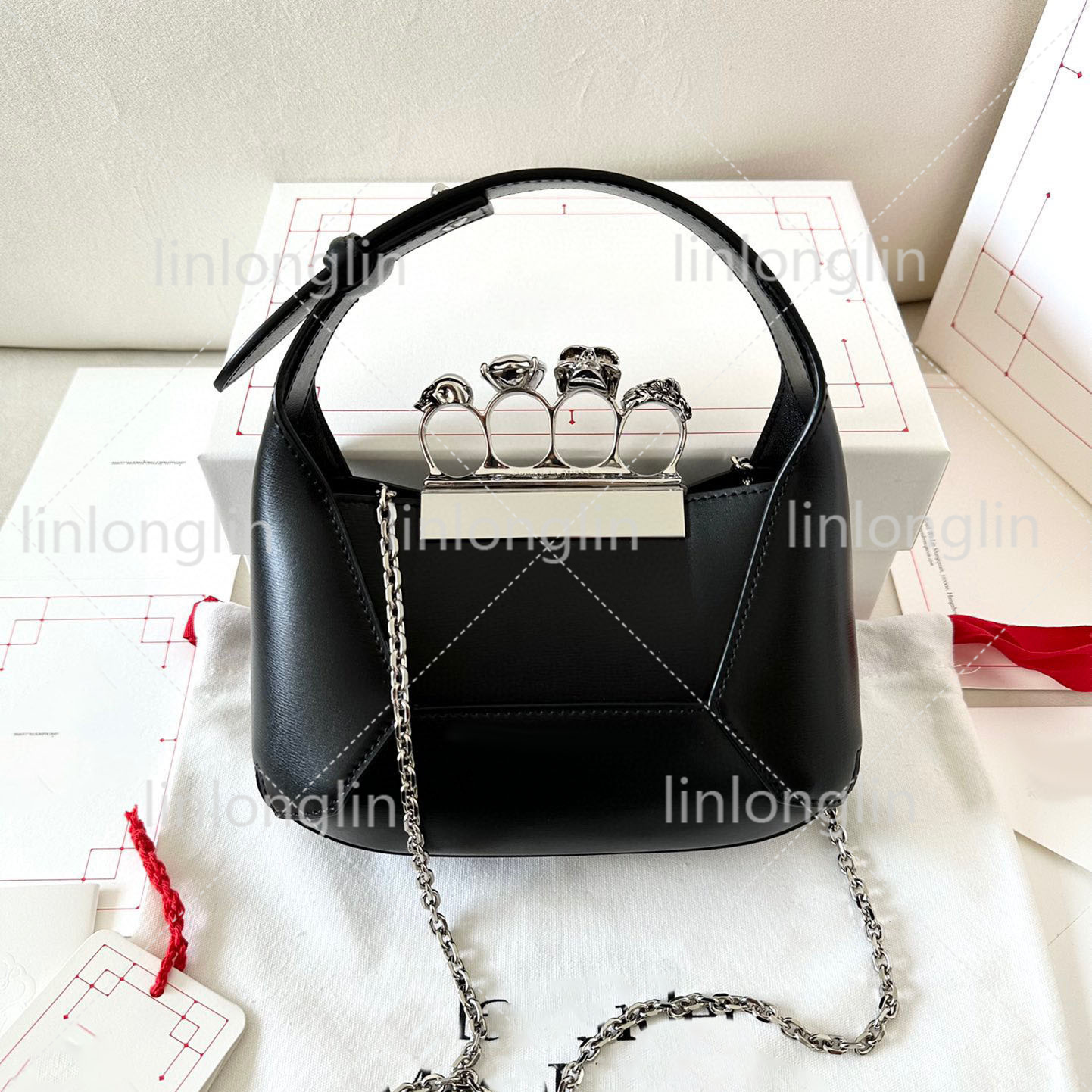 10a Small Skull Sac noir Le hobo de bijoux mini sac Luxury Designer Femme sac à main authentique Sac à bandoulière en cuir 2 taille Tote Quality