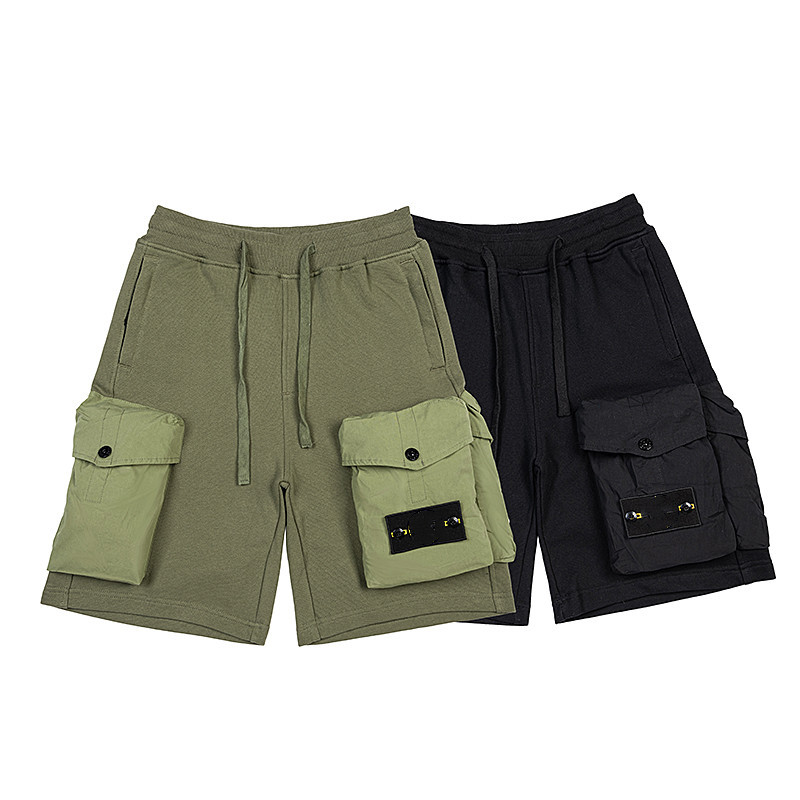 Summer Stone Youth Outdoor Casual Sports Cotton Pockets Shorts Loose Men Beach Pants 5 Points-image-969754464