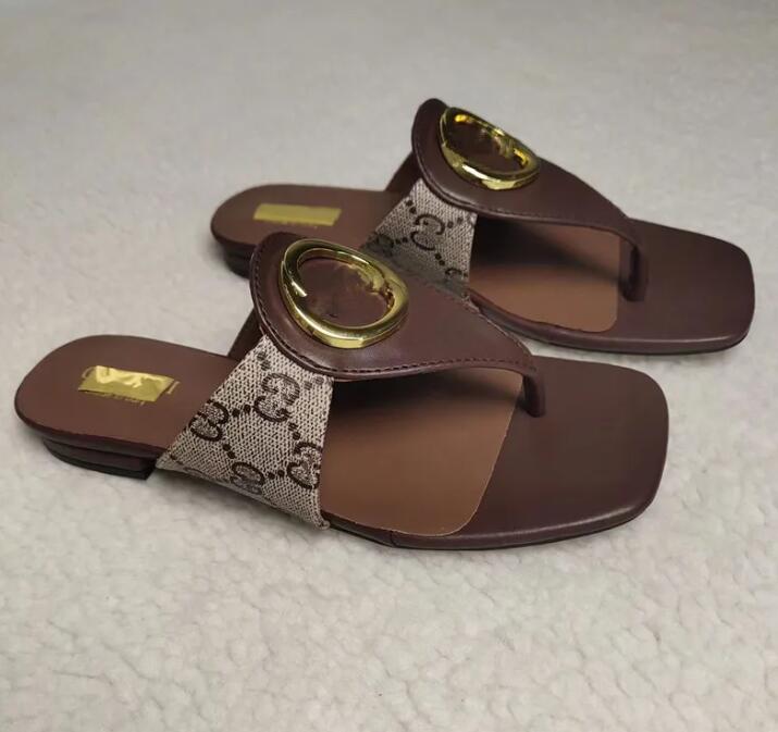 Designer Slippers Womens Fashionable platform Letters Outer Wear Thick Bottom Heightened Sandals