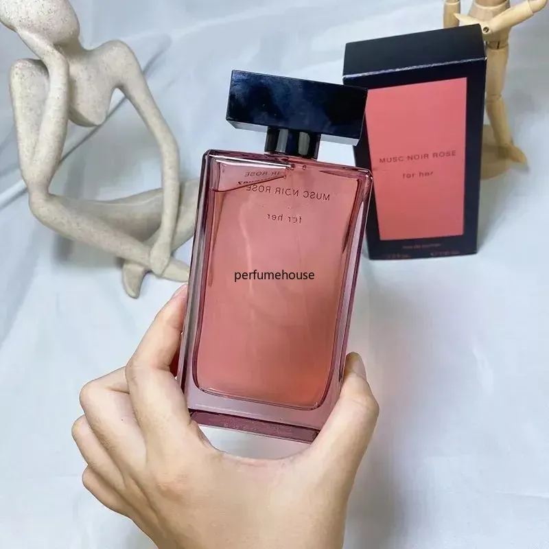 Designer Her For Perfume 100ml Musc Noir Rose Perfumes Women Fragrance Eau De Parfum Long Lasting Good Smell EDP Floral Lady Cologne Spray Parfum-image-969784739