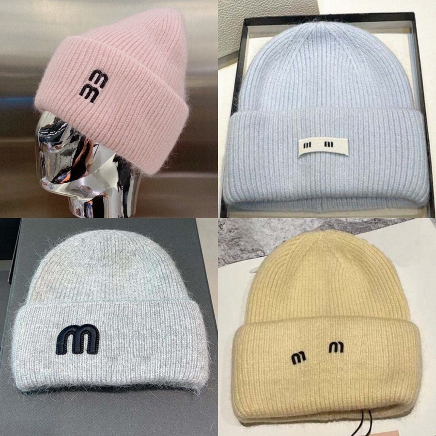 hat Designer Winter Beanies Bonnet Wool windproof Women Luxury Warm Casual Beanie Pink Gray outdoor Travel Very beautifulc9YD