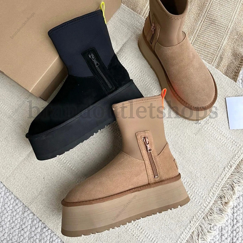 Dipper boots Designer casual shoes Lowmel shoes Trainers Sneakers Mini dipper platform boot Womens Sand Wool Sheepskin Winter Runner Size 35-42
