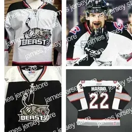 College Hockey Wears Thr vintage rare 2017 Customize ECHL Brampton Beast Mens Womens Kids Embroidery White Black High quality Cheap Hockey Jerseys Goalit Cut