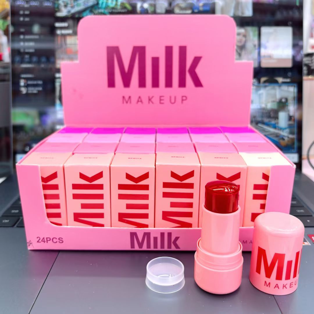 Milk Makeup Blush Stick Cooling Water Jelly Tint Jelly Blush Stick Watercolor Multi-Use Matte Blush Lip Tinted Makeup Splash chill red-image-1035175766