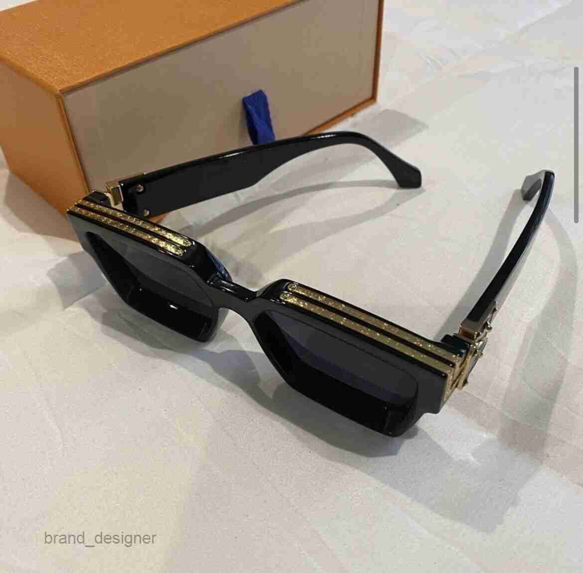 Fashion Designer MILLIONAIRES Sunglasses for Men and Women Square Full Frame Vintage 1165 1.1 Unisex Shiny Gold Good Sell Plated Top Quality 96006vv