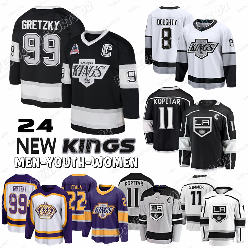 #99 Wayne Gretzky Jersey #11 Anze Kopitar jersey Kevin Fiala LA KingSS jersey #9 Adrian Kempe Drew Doughty Pierre-Luc Dubois Phillip Danault Cam-image-819186526