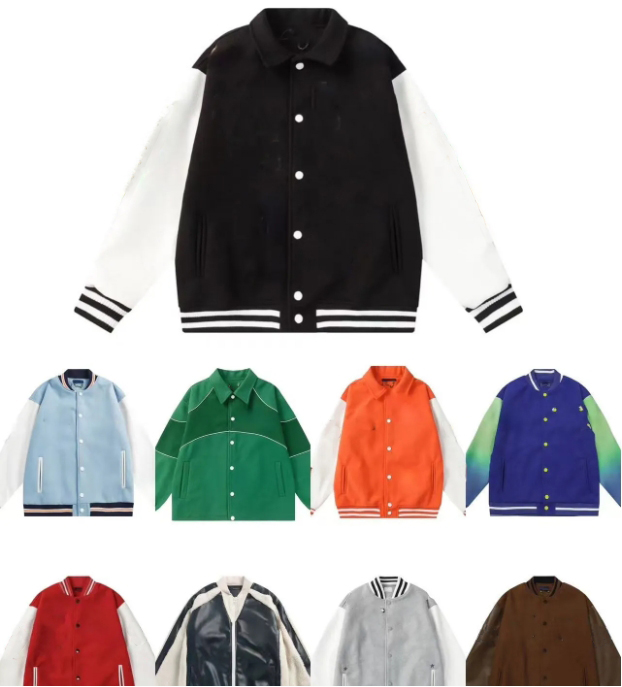 Mens jacket Baseball jacket puffer jacket letter embroidery winter men loose outwear coats