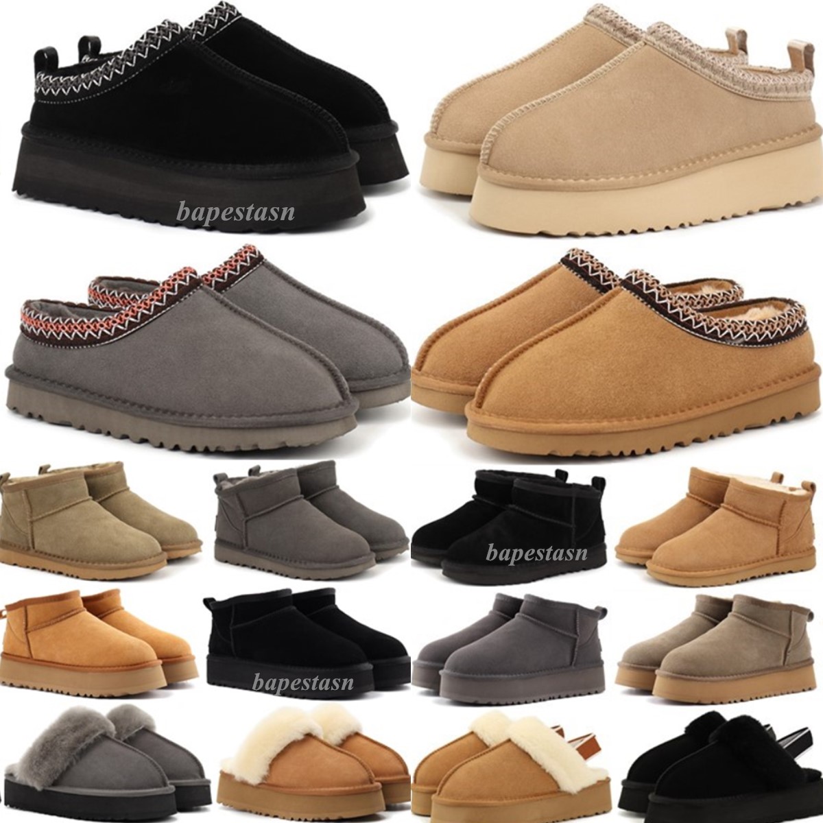 Designer slippers Australia Slippers Fur Slips womens on Classic Mustard Seed Ultra Mini Platform Boots Les Suede Wool Winter shoe-image-981537053