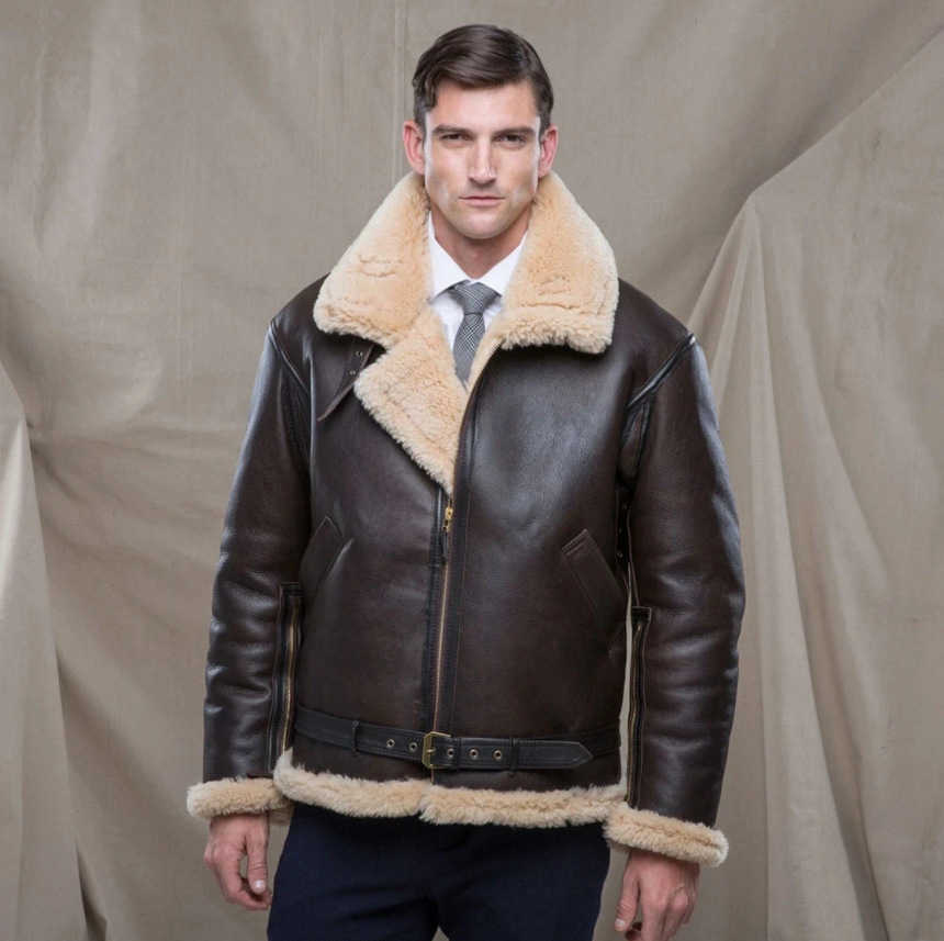 Men's jacket Winter fur one-piece jacket with thick zipper imitation leather fleece jacket for men J241127