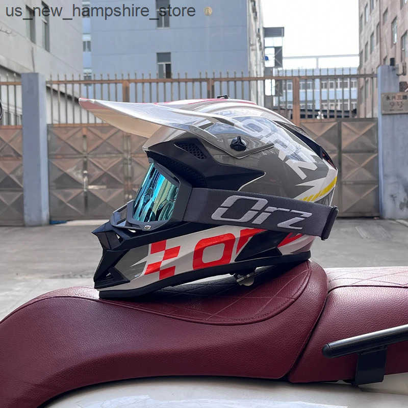 Casques de moto orz Casque de moto Motocross Cascos Para Moto Off Road Motocycle ABS Man Woman Dot J241127