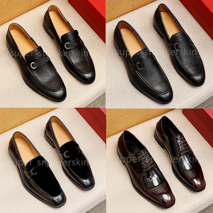 Designer Classic Loafers Men Dress Shoes Cowhide Platform Sneakers Rubber Black Shiny Leather Chunky Round Head Sneaker Thick Bottom Shoe Large size