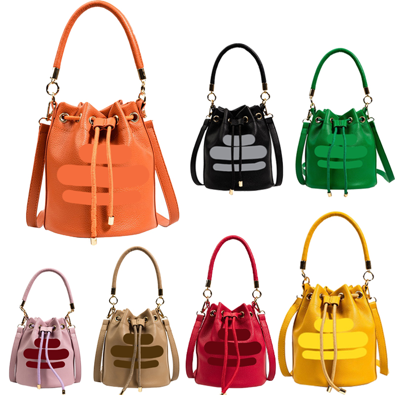 10A Bucket Bag Female Designer Shoulder bag Luxury Leather Crossbody Letter Printed Fashion European and American Trend Retractable Bags