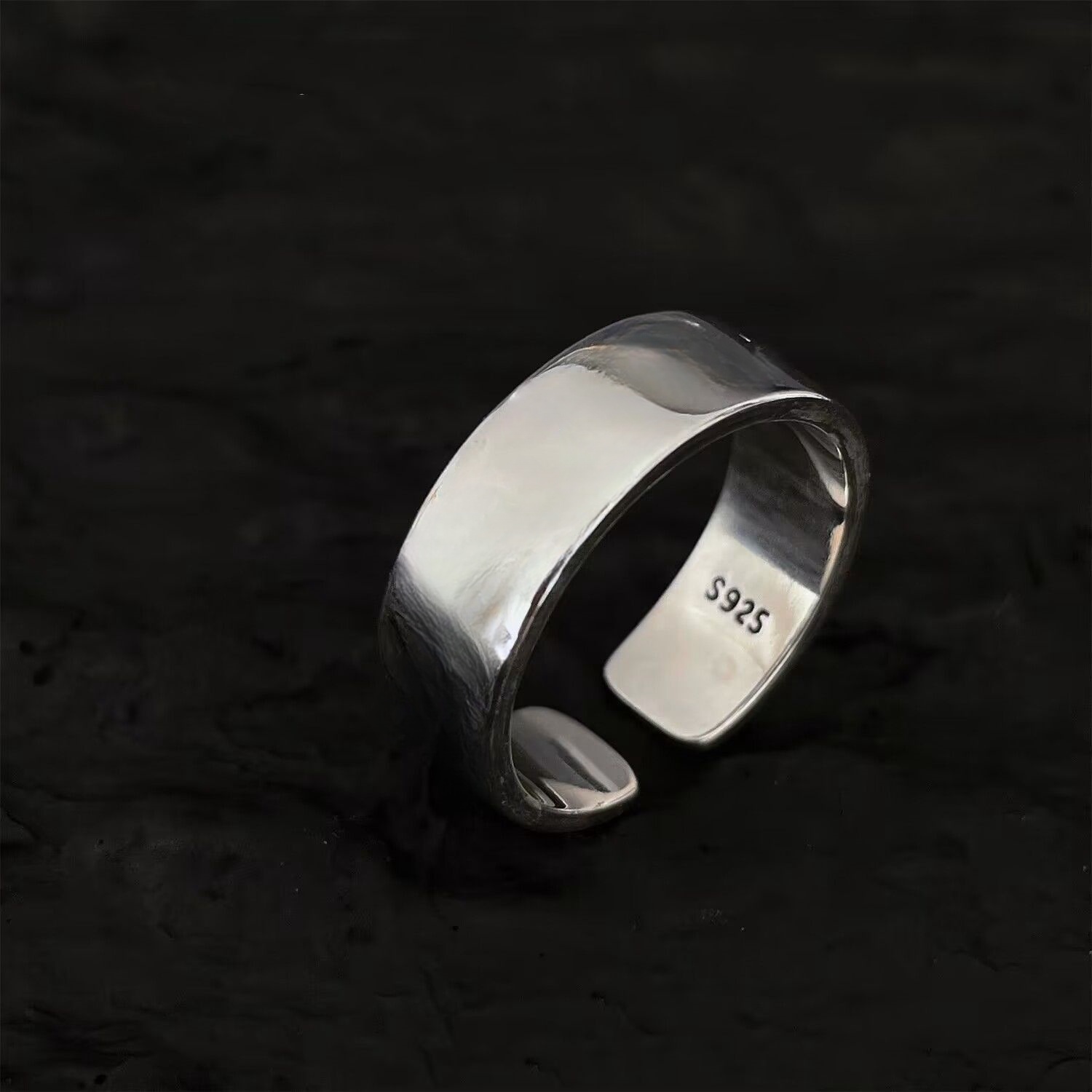 925 Silver Ring Men Women Designer Ring Stainless Steel Ring Lover Jewelry Open Size-image-915279177