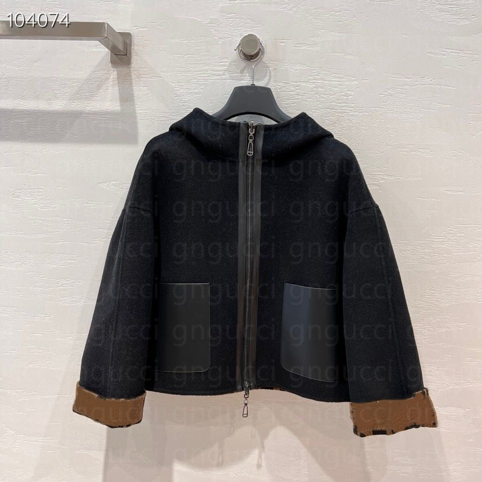 Winter Designer womens Jackets winter woman cardigan zipper Jacket Double-sided coat and hooded jacket style S M L Top