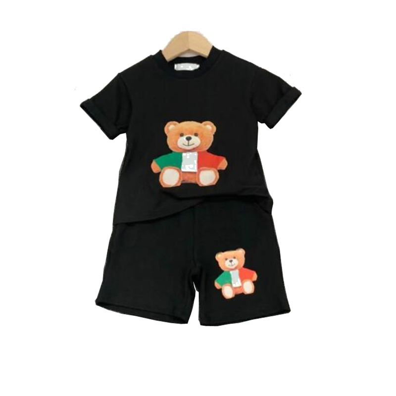 Children's Clothing Sets for Designer Style Summer Boys and Girls Sports Suit Baby Infant Short Sleeve Clothes Kids Set 2T-14T-image-970861733