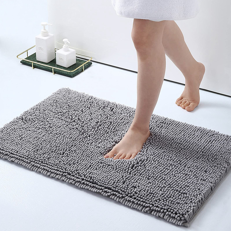 Chenille Floor Mats Door Mats Bathroom Door Absorbent Foot Mats Bathroom Non-slip Home Toilet Entrance Carpet-image-1035493975