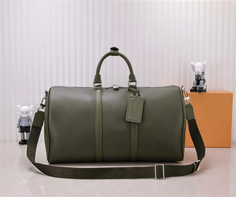 Men Duffle Bag Fashion Travel bag leather Luggage Bags Mens Handle Gentleman Business Tote with Shoulder Strap Train Cases Travel Pouches-image-970626626