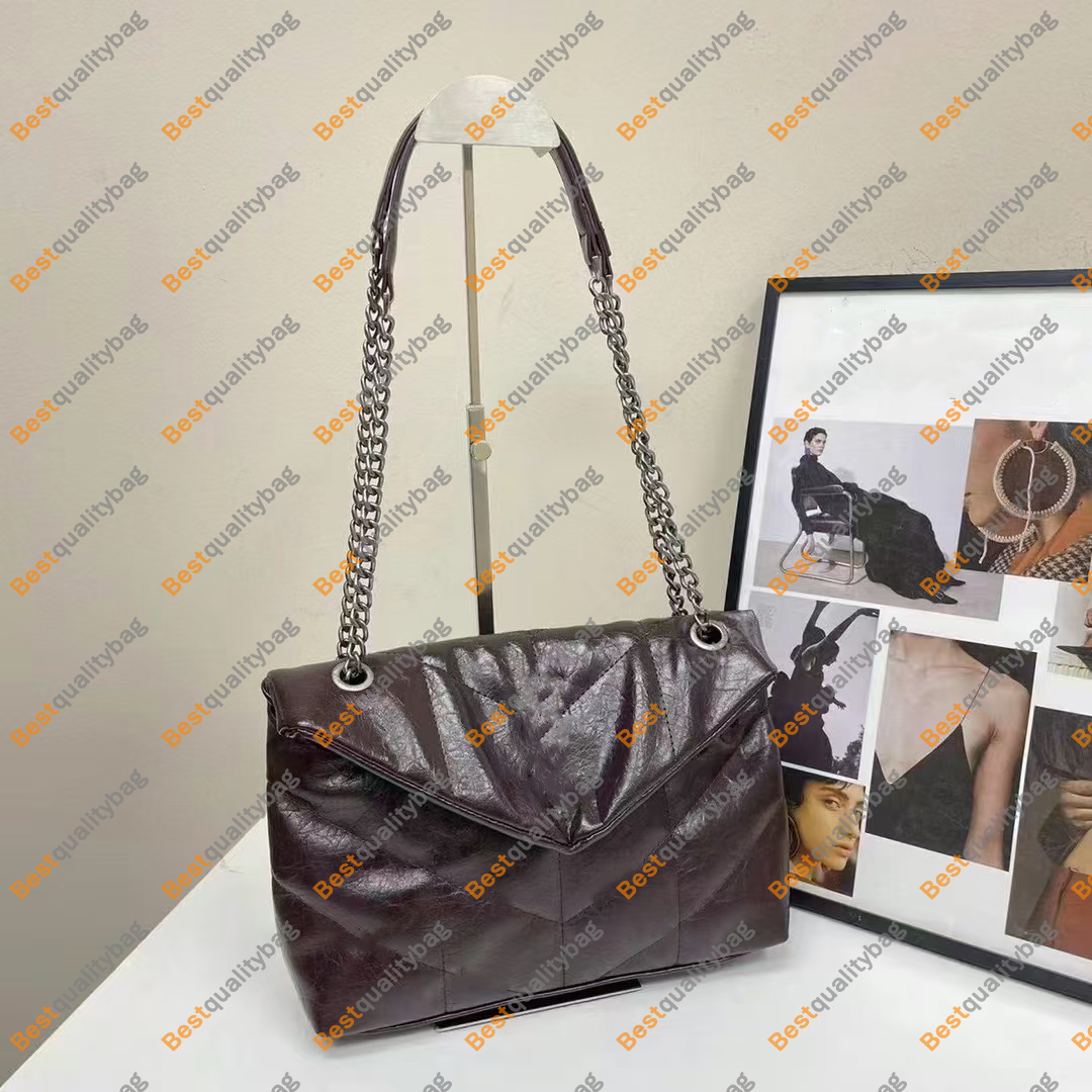 Special Offer LOLO Fashion Designer Women Shoulder Bag Luxury Brand Chain Shoulder Strap Soft V-shaped Quilted Seam Leather Woman Handbag Purse Free