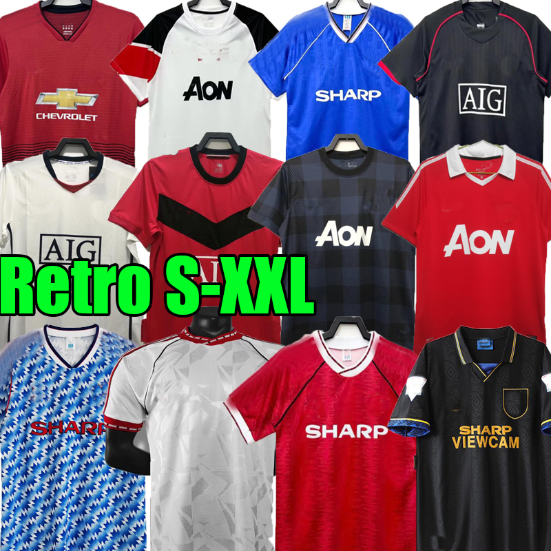 2007 2008 soccer jerseys 1982 83 86 88 90 92 94 98 Ronaldo Rooney Giggs Nani 2001 02 04 05 06 07 08 United Scholes Tevez BERBATOV VIDIC classic football shirt 