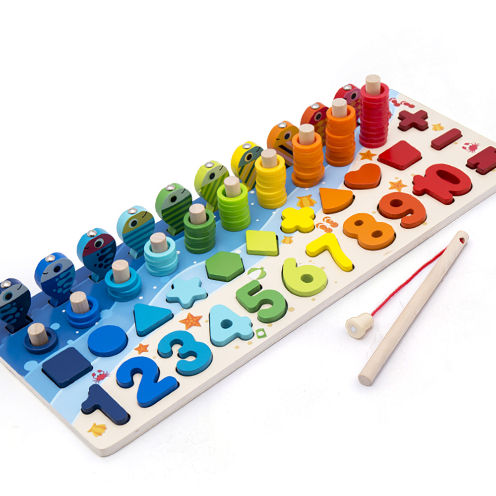 Wooden Montessori Educational Children Early Learning Infant Shape Color Match Board Toy For 3 Year Old Kids Gift-image-562978018