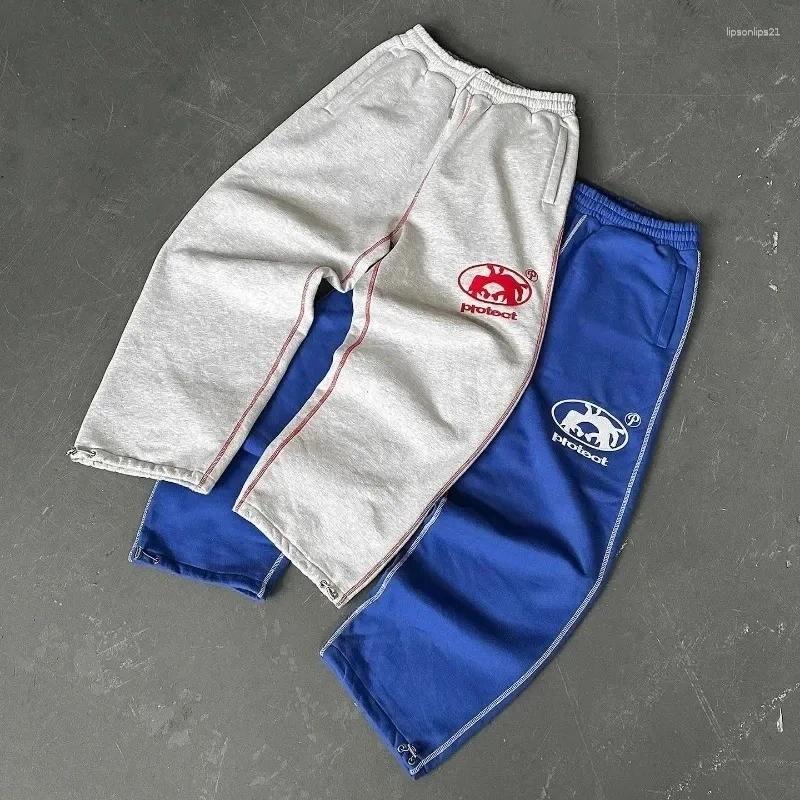 Designer Men's Pants Y2K SweatPants Hip Hop Sweat Embroidered Harajuku Fashion Drawstring Leg Tie Strtwear Womens Straight Size XS-4XL Q260917