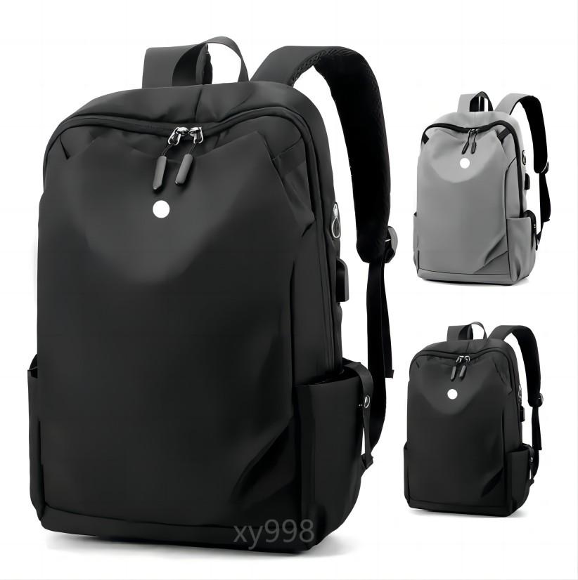 Backpack men women Yoga Bags Backpacks Laptop Travel Outdoor Waterproof Sports Bags Teenager School Black Grey-image-970560583