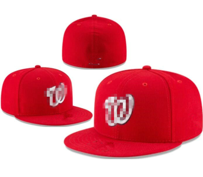 Baseball Nationals Mens Baseball Team 2024 World Series Champions Full Closed Caps Summer Letter Bone Black Color Casual Sport Flat Fitted Hats d0