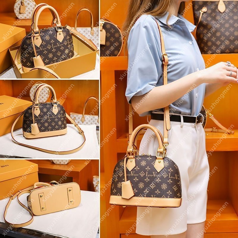 Brand Classic Shell Sac Fleurs et sacs à main designer à carreaux femmes BB Tote Ladies Luxury Crossbody Sacs Trois tailles