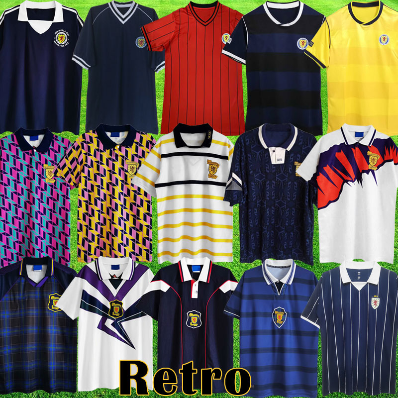 1978 1982 1986 1990 World Cup Scotland Retro Soccer Jerseys 1991 1992 1993 1994 1996 1998 2000 2002 Vintage Collection football shirts 24 STRACHAN 150TH kits Uniform 