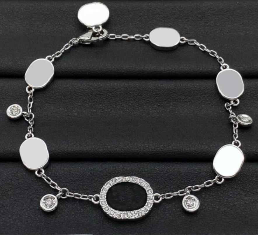 Classic Bracelets Bangle Letter Chain Bracelet Titanium Steel Designer for Women Jewlery Gifts Girls Gold Silver Bracelet with Box 10A-image-971110554