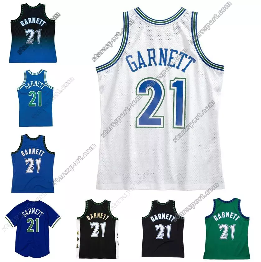 Stitched Basketball jerseys Kevin Garnett 21 1997-98 mesh Hardwoods classic retro jersey Men Women Youth-image-971219574