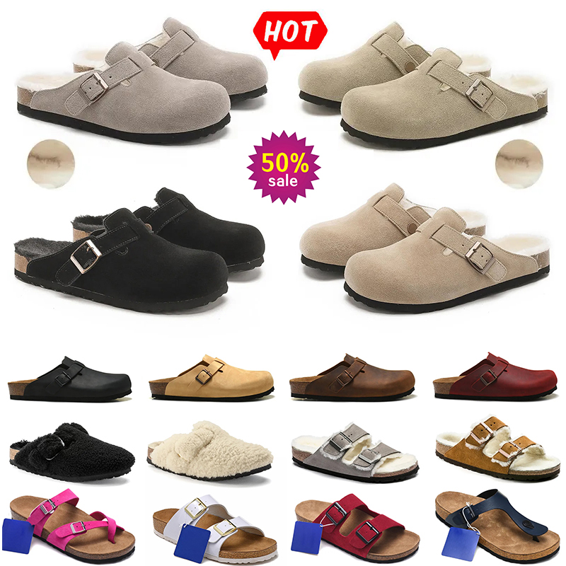 birkinstocks boston clogs slippers designer sandals clog arizona slides men women flip flops buckle stock sliders fur cowhide outdoor shoe birkin stocks shoes 36-45 