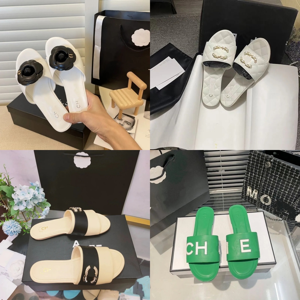 Paris Women Designer Slippers 24ss New Summer Roman Luxury Beach Flat Sandals Female Latex Soft Sole Shoes tory Flip-flops thong Chanes Slide-image-942445568